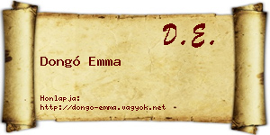 Dongó Emma névjegykártya