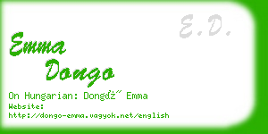 emma dongo business card